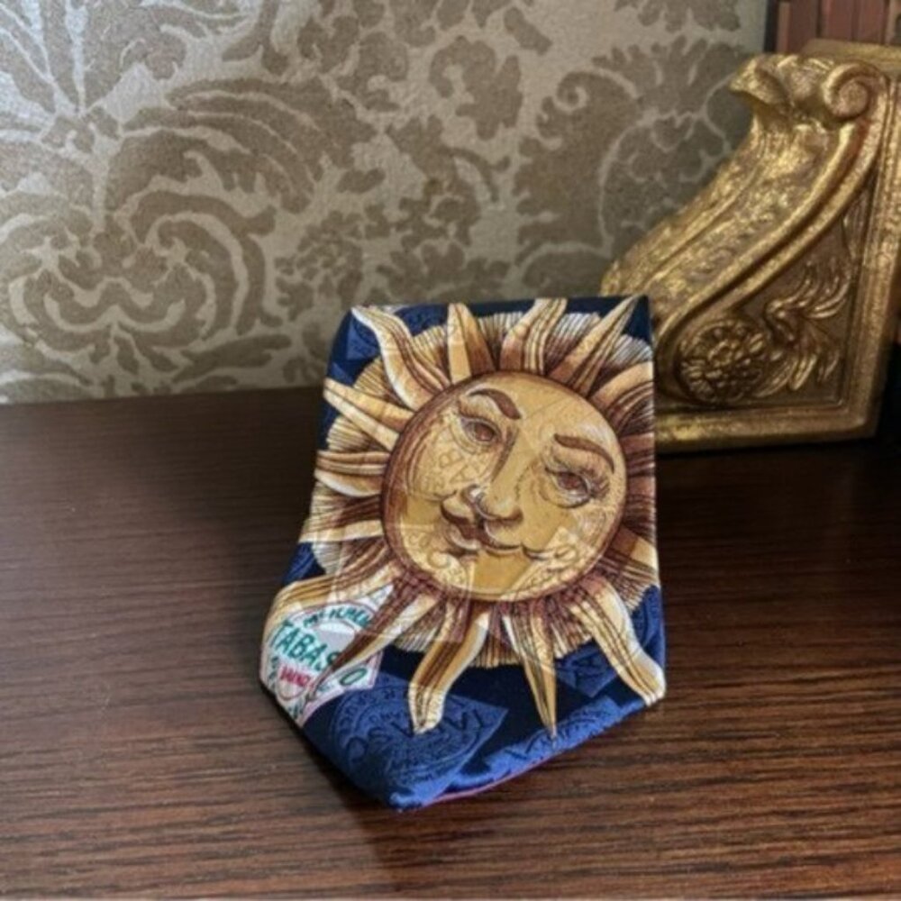 Vintage Tabasco 100% Silk Sun Tie